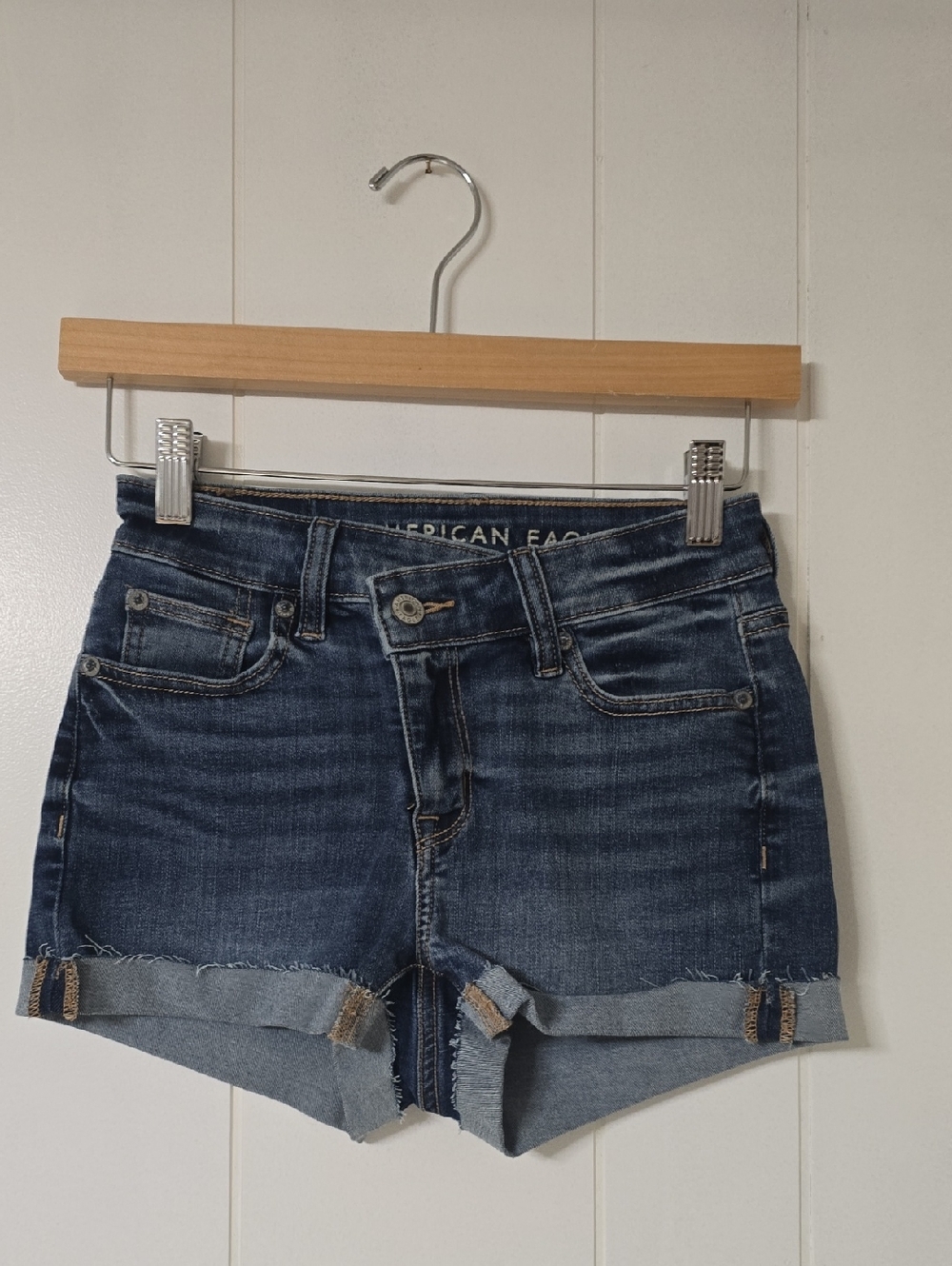 American Eagle Outfitters High-Rise Shortie Denim Shorts